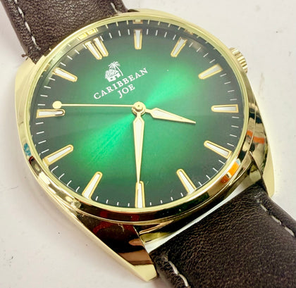 Caribbean Joe CJ7127GD Men’s Leather Watch