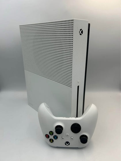 Microsoft Xbox One S Console, 1TB, White, Wireless Controller, Power Cable & HDMI, Unboxed