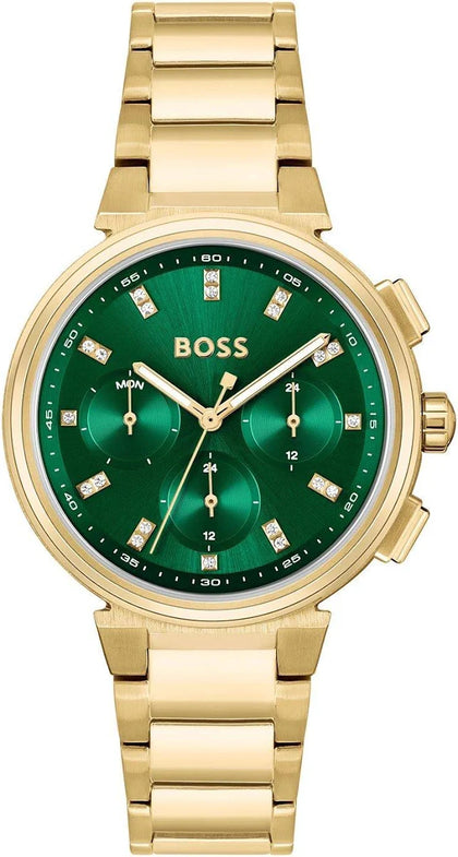 BOSS Women's One Green Dial Quartz Watch