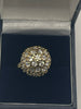 9ct Gold Round Ring With Clear Stones - L