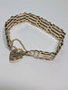 9ct gold 4 bar gate bracelet