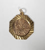 9ct Yellow Gold Saint Christopher Pendant - 2.27G - 2cm Diameter - Hallmarked