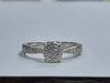 9ct White Gold Ring With Clear Stones - 2.16G - Size  L - Hallmarked