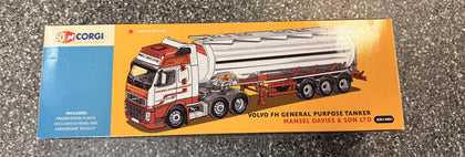 Corgi 50th Anniversary AN14001 Volvo FH Lorry with Tanker - Mansel Davies & Son