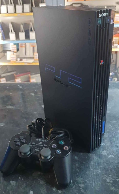 Playstation 2 Console, Black, Unboxed With Controller