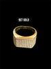 9ct Gents stone set signet ring size W