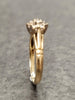9ct Yellow Gold 0.25ct Diamond Flower Cluster Ring - Size J