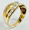 9ct Yellow Gold Cross Over Ring Size R