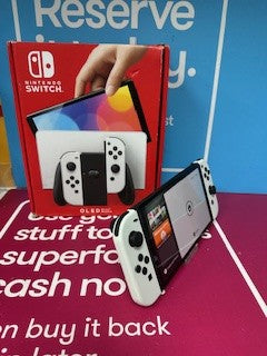 NINTENDO SWITCH OLED CONSOLE 64GB WHITE/BLACK BOXED