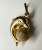 18CT GOLD DOLPHIN PENDANT 2.5CM