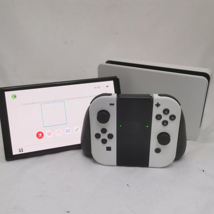 Nintendo Switch Console, 64GB OLED + White Joy-Con, Unboxed, With Dock, Charger, Controller, Grips & HDMI