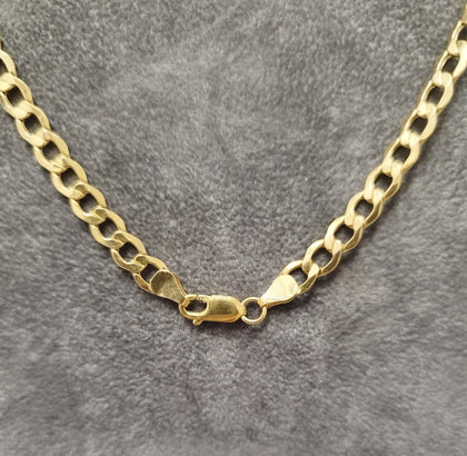 9ct Yellow Gold Men's Curb Chain 24