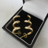 9K Gold Curly Earrings, Hallmarked 375 & Tested, 2.60Grams, Box Included