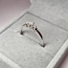 9ct White Gold Ring with Diamonds Size R