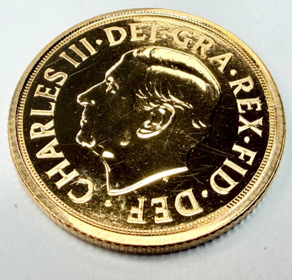 22ct gold King Charles III full sovereign 2022