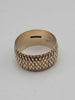 9ct Yellow Gold "Hobnail" Desgin Ladies Ring - Size P - 4.04 Grams