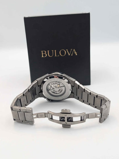 Bulova Maquina Automatic Men's Stainless Steel Bracelet Watch - Boxed In Like New Condition