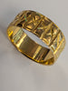 22ct Gold Patterned Wedding Band Ring Size  p 1/2