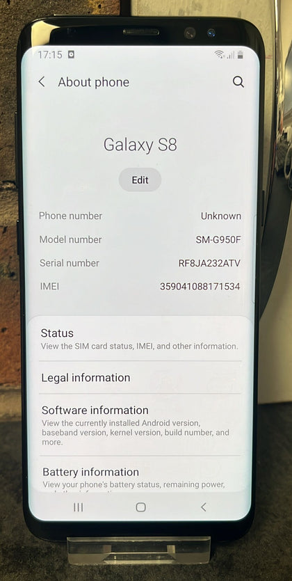 Samsung Galaxy S8 64GB Black Unlocked **BATTERY DRAINS QUICK**