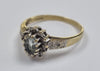 9ct gold ring clear stone size Size O