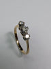 18CT GOLD TRIPLE DIAMOND RING SIZE G