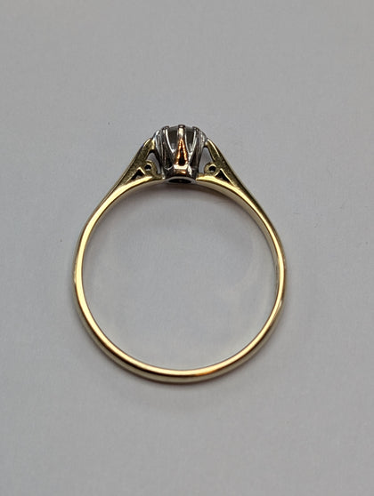 18CT GOLD DIAMOND RING SIZE S PRESTON STORE