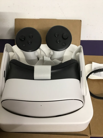 Meta Quest 3S boxed with controller chargers and batteries.