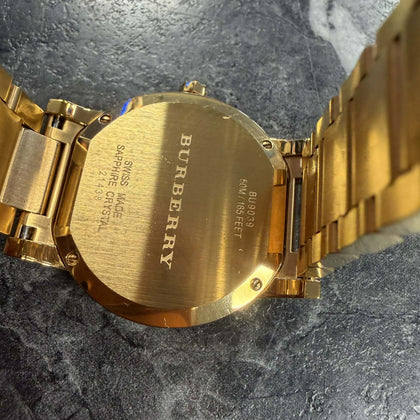 Burberry Unisex Watch The City 38mm Engraved Check Watch BU9039