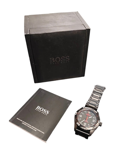 Hugo Boss Trek Black Stainless Steel Watch**Boxed**