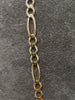 9ct Yellow Solid Gold Figaro Chain 24" 16.67G