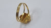 18CT GOLD FLOWER RING  SIZE P1/2 LEYLAND