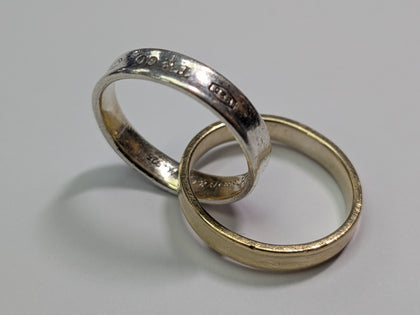 Tiffany Co 18ct Gold/Silver Interlocking Rings For Necklace