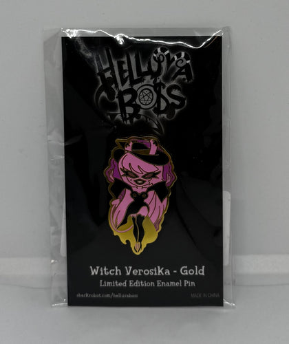 Helluva Boss Enamel Pin, Witch Verosika - Gold - Chesterfield