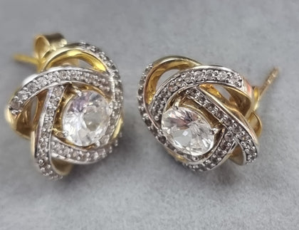 9ct Gold Cz Earrings