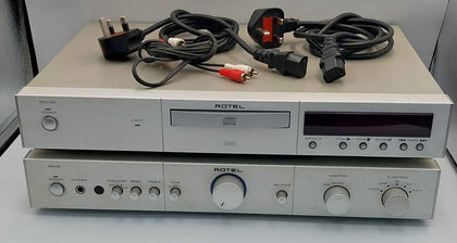 * collection only * ROTEL RA-02 stereo Amplifier with RCD-02HDCD CD player silver unboxed