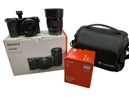 Sony 4K A6100 Digital Slr Camera with 2 x Lenses Boxed