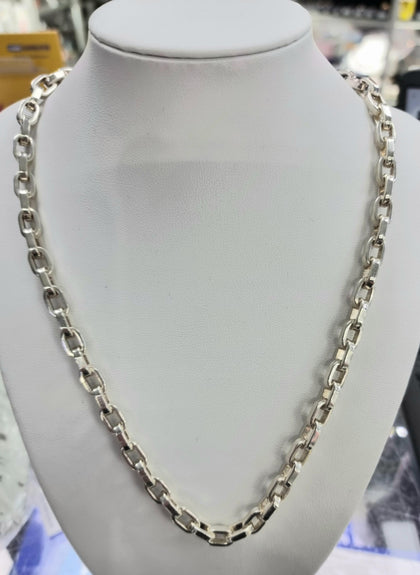 Silver Oval Linked Chain 20