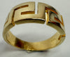 14ct yellow gold greek key ring size O 1/2