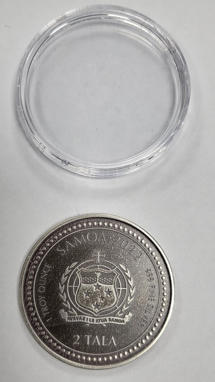 .999 Silver Samoa - 2 Tala - 2022 Mayan Calendar Coin - 1 Troy Ounce - 31.1G