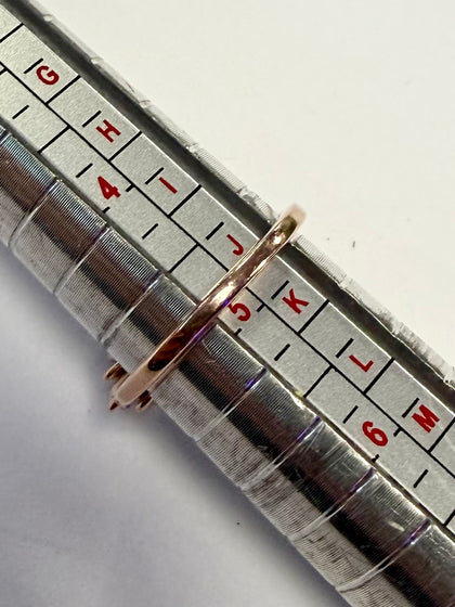 9CT Rose Gold Diamond Ring Size J