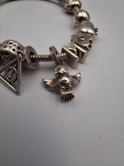 Pandora 925 Silver mum/nan themed Bracelet with 11 original Pandora Charms BOXED