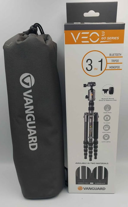 Vanguard veo 2 256CB carbon travel tripod black with carry case & accessories Boxed