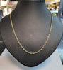 9ct Yellow Gold Double Link Chain - 20" - 5.78G