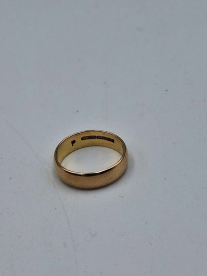 22ct Yellow Gold Wedding Band Ring - Size O - 4.86 Grams