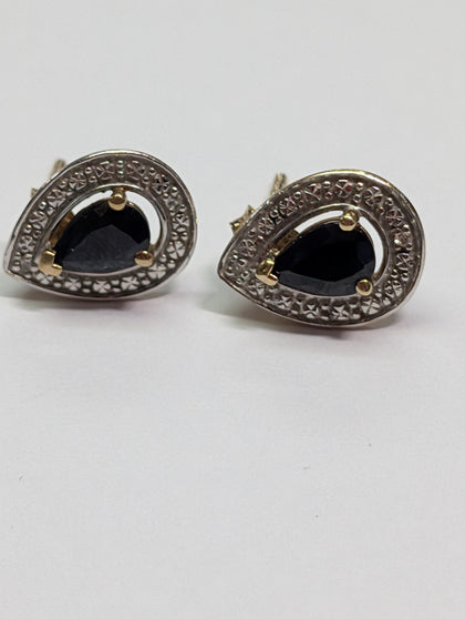 9CT Sapphire Earrings
