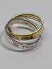 Silver And 18CT Interlocking Rings