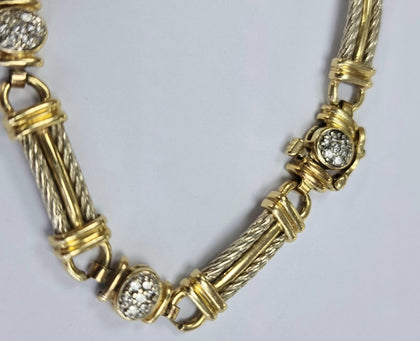 14ct Gold Diamond Bracelet 7.5