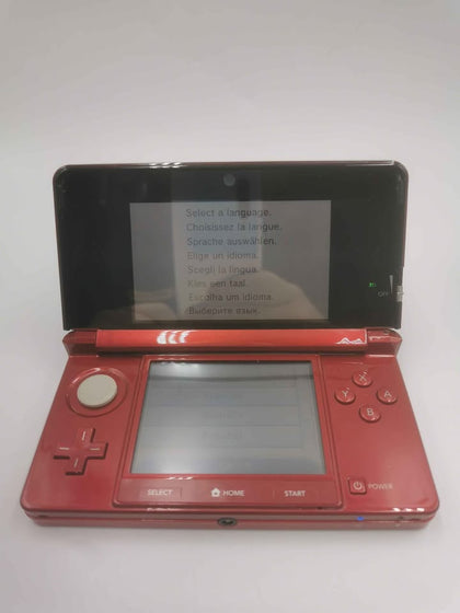 Nintendo 3DS Console, Metallic Red, Discounted with charger-SCRATCHES ON FRONT CASE