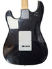 Rockburn Stratocaster Guitar - Black/White with soft case