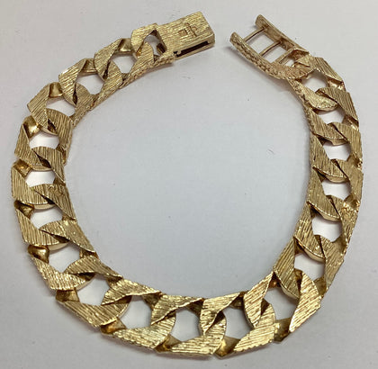 9CT Yellow Gold Curb Link Bracelet